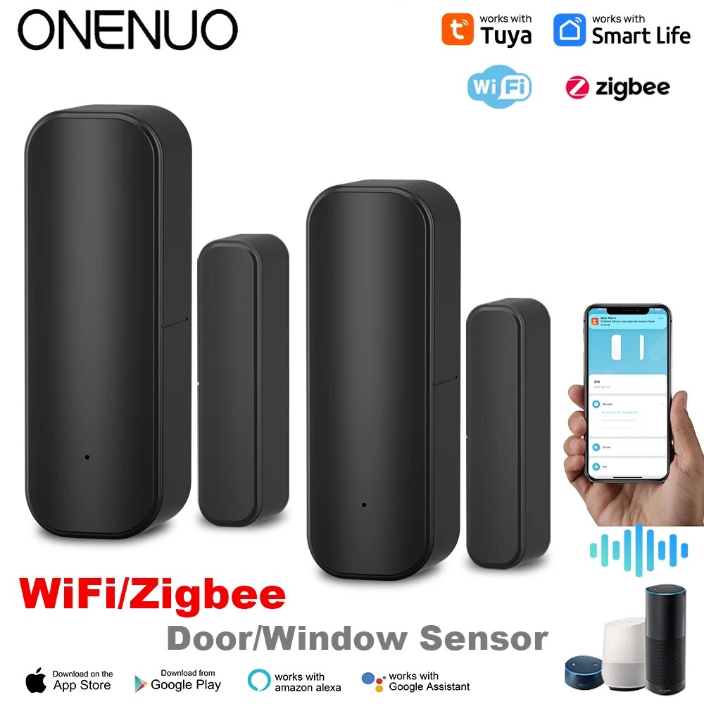Home Security Alexa - Tuya-Capteur d'ouverture et de fermeture de