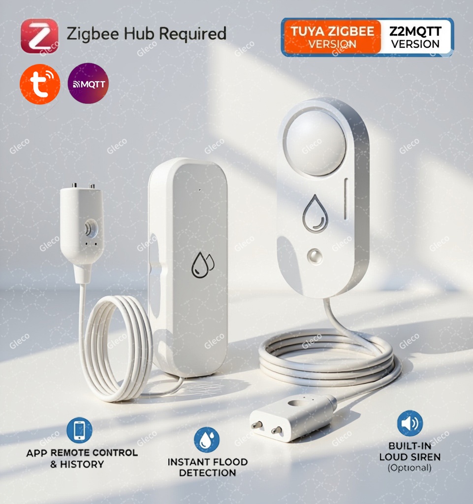 Home Security App - Capteur de fuite d'eau Zigbee, détecteur