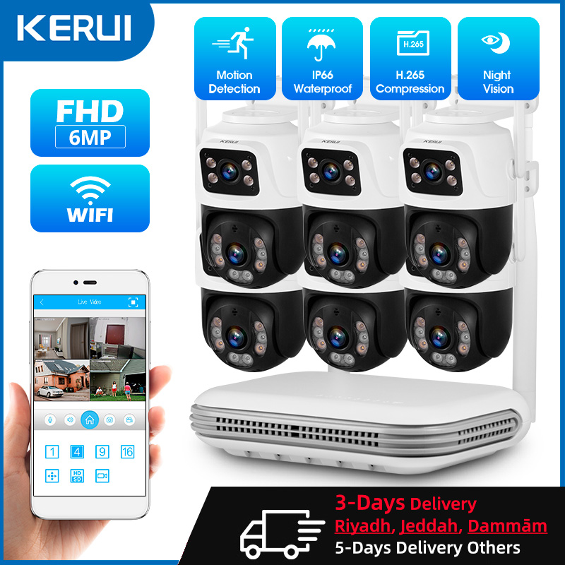 Home Security Nvr - KERUI Étanche 6MP HD Sans Fil