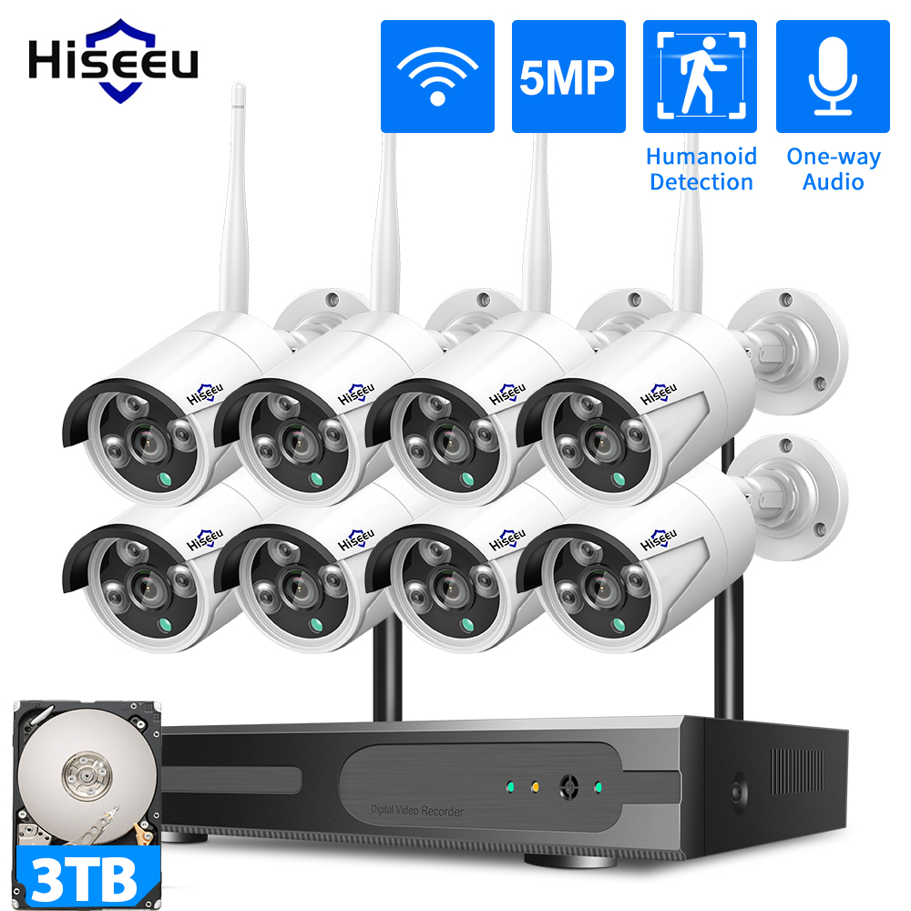 Home Security Nvr - Système de sécurité CCTV WiFi Hiseeu