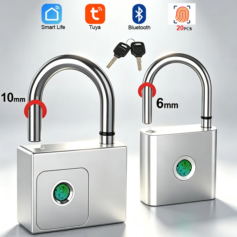 Home Security Battery - Cadenas à empreintes digitales Bluetooth, serrure