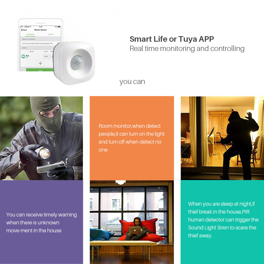 Tuya-Capteur de mouvement PIR  - Home Security App avis et prix