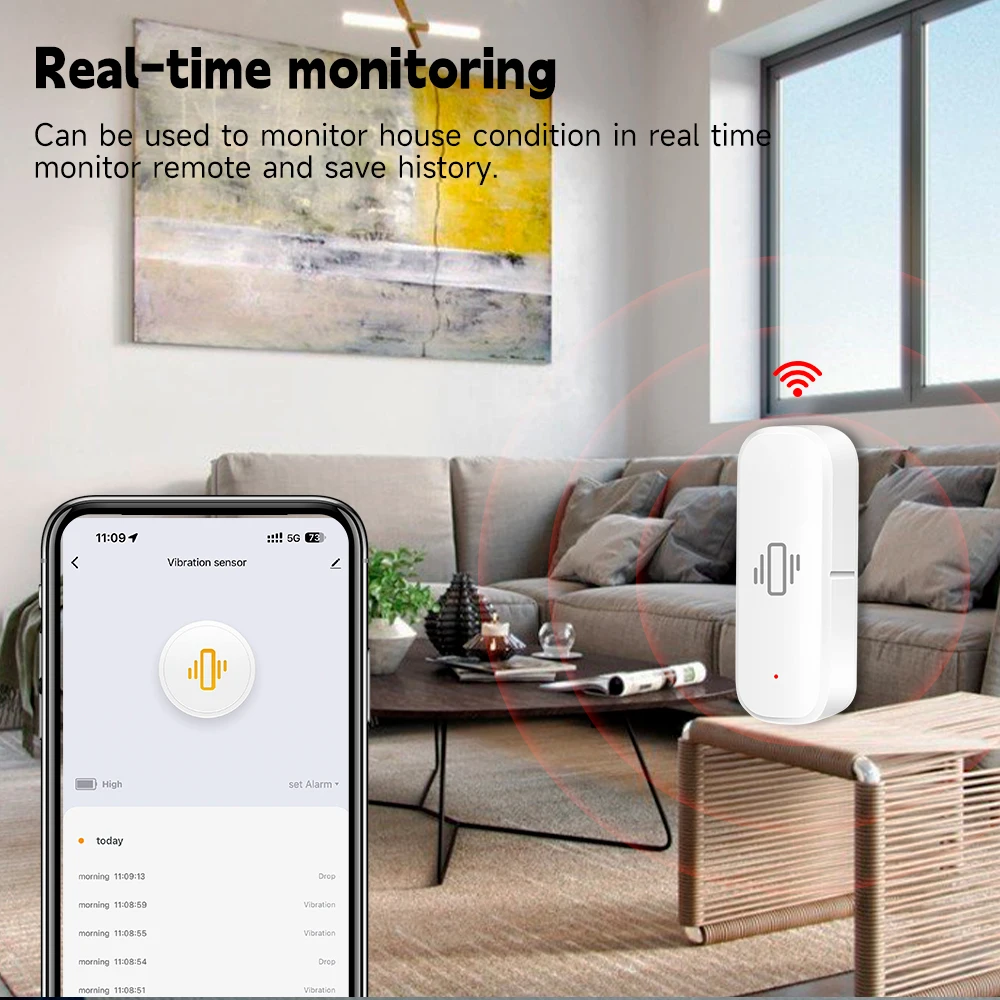 Capteur de vibration intellige - Home Security App avis et prix