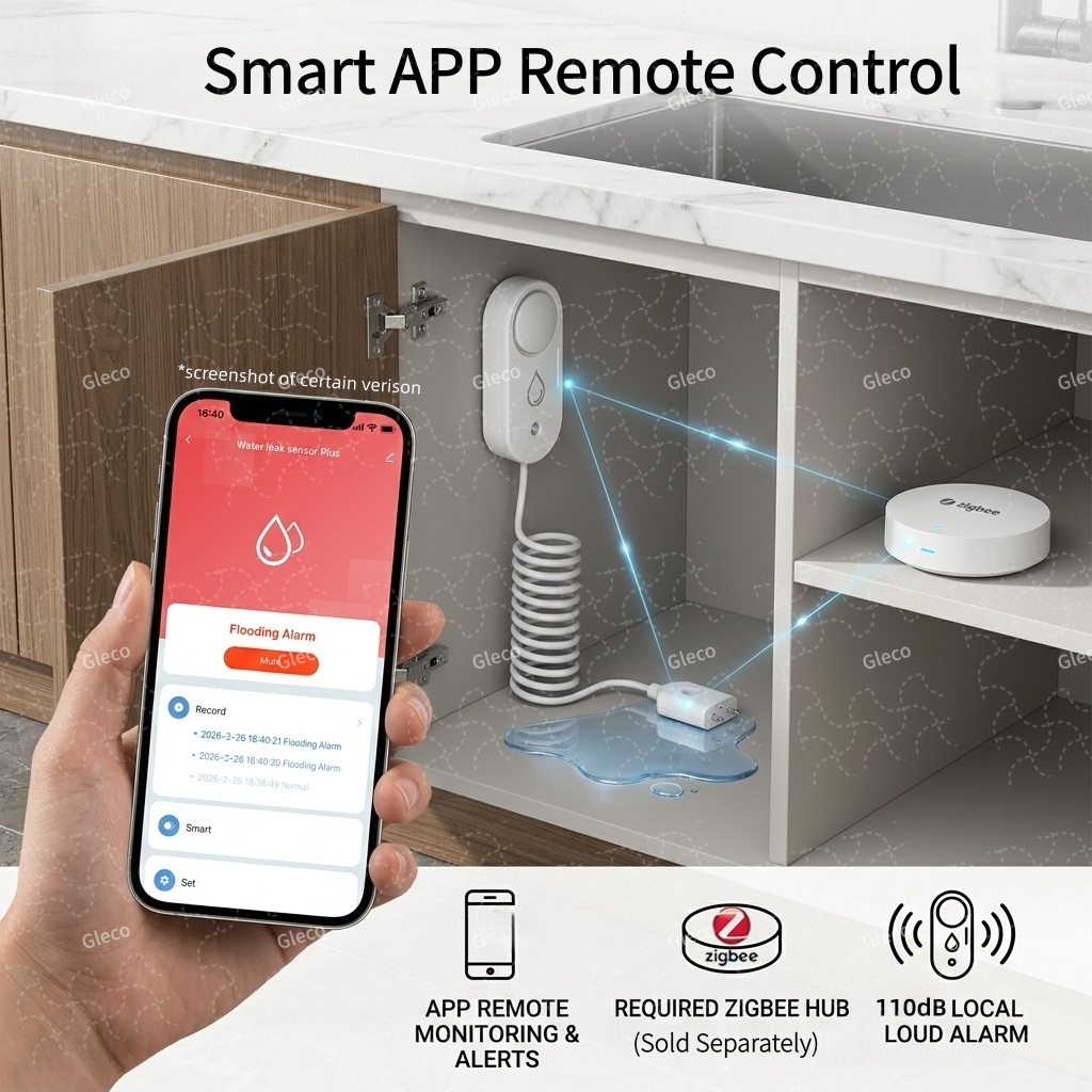 Capteur de fuite d'eau Zigbee, - Home Security App avis et prix