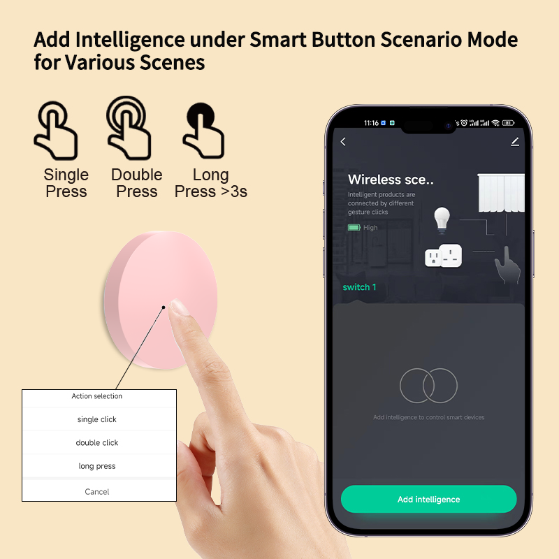 Bouton intelligent sans fil Zi - Home Security Alexa avis et prix