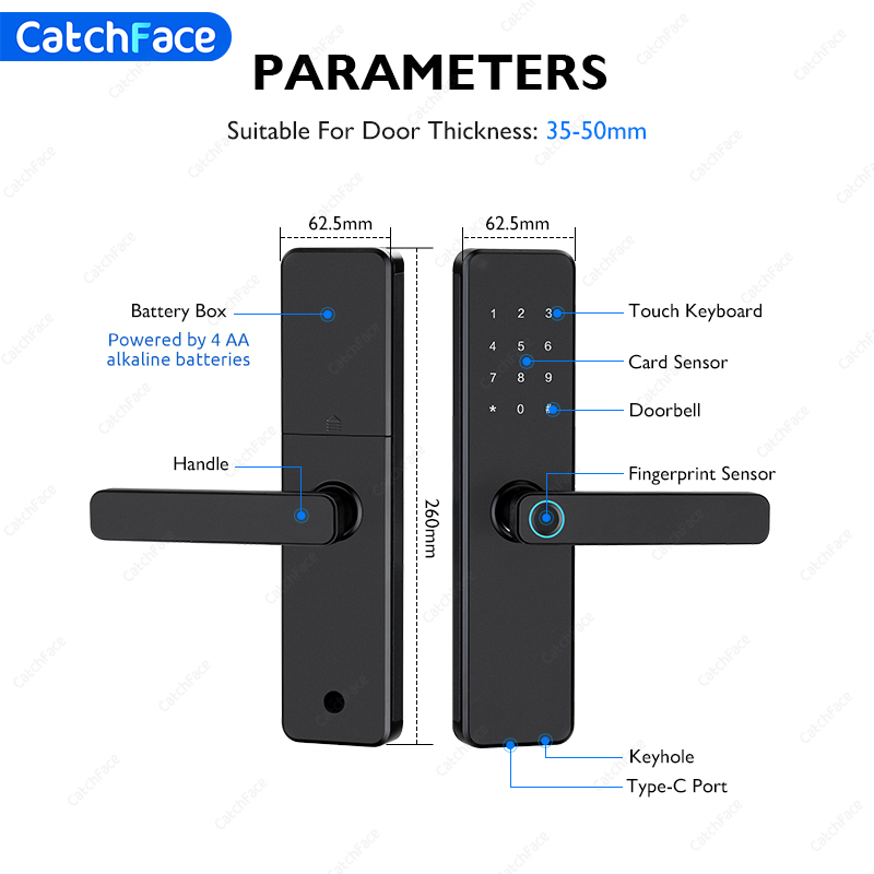 TTLock – serrure de porte inte - Home Security Battery avis et prix